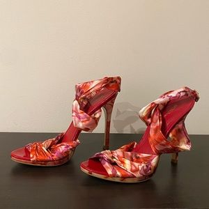 BCBGirls Floral Stiletto Sandal Size 7